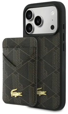 Zdjęcie produktu dla Zestaw Etui + Portfel Lacoste PVC do iPhone 17 Pro brązowy