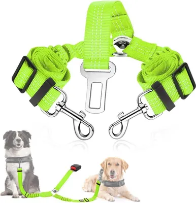 Produktbild von SlowTon Hundegurt Auto Sicherheitsgurt elastisch verstellbar Limone