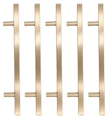 Schrankgriffe 160 mm, 5 Stück, gold, Aluminium