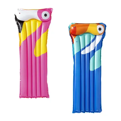 Immagine prodotto di Materasso gonfiabile uccelli tropicali (blu, rosa), 183x76 cm