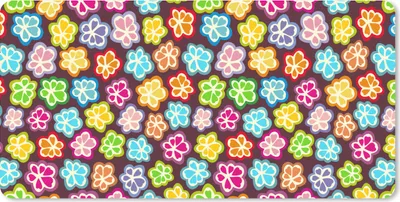 Produktbild von MuchoWow® Mauspad Mousepad Mädchen - Blume - Schnittmuster - Mädchen - Kinder - Kinder 60x30 cm - Mousepads - Maus Mat - Pad - Mausunterlage - Nachhaltig