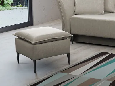 Image de Repose-pieds KURI – gris 2 / pieds noirs