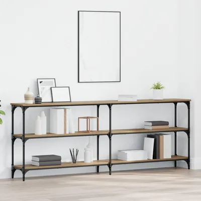 Productafbeelding van vidaXL Console tafel, ambachtelijk eikenhout, 200 x 29 x 75 cm