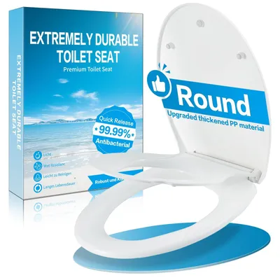 Produktbild von WC-Sitz Toilettensitz Kinder, Toilettendeckel mit Absenkautomatik, Klodeckel mit integriertem Kindersitz, Quick Release, antibakterieller Klobrille