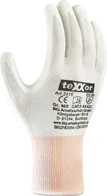 Produktbild von 12 Paar Schnittschutz-Strickhandschuhe PolyurethanBESCHICHTUNG Größe 8