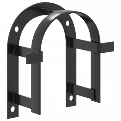 Image de vidaXL Porte-brides mural noir fer