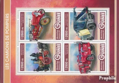 Produktbild von Briefmarken Guinea 2017 Mi 12361-12364 Kleinbogen (kompl. Ausgabe) postfrisch Feuerwehrfahrzeuge