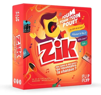 Imagen del producto de Blackrock Games ZIK – Nueva edición – Juego de mesa – A partir de 10 años – Incluye canciones