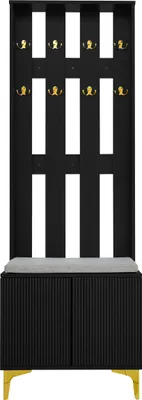 Produktbild von Garderobenset mit Schuhbank und Kissen, Garderobenfront mit Haken