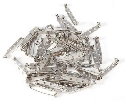 Immagine prodotto di Set di 50 spille per lavori manuali - Piccole spille in stagno - Argentate - Ideali per un utilizzo sicuro - Artigianato/Gioielleria - Interruttore di sicurezza