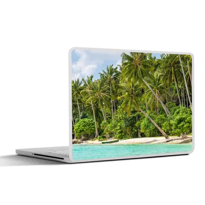 Produktbild von MuchoWow® Laptop Aufkleber Sticker Cover Palme - Meer - Tropisch 31x22.5 cm - Laptop-Deko