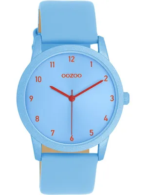 Image de Montre Oozoo bleu Cuir Timepieces Femme Montre à quartz analogique UOC11168