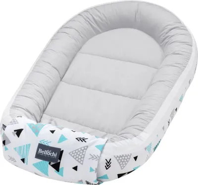 Produktbild von Bellochi Babynest Babynestchen Neugeborene - 100% Baumwolle -   - Baby Kuschelnest - 90x60x12cm - Tresor