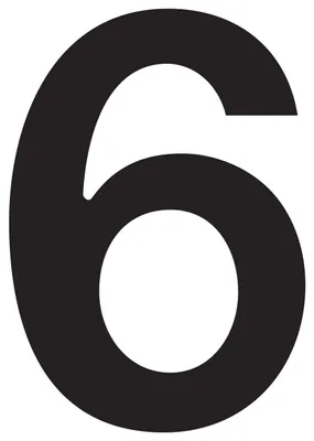 Produktbild von Hausnummer ''6'' Schwarz