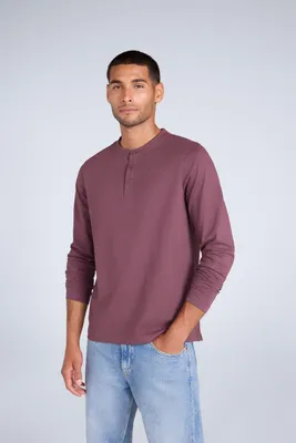 Produktbild von Animal - "Noah" T-Shirt Henley-Kragen für Herren MW3450 (XS) (Dunkel-Lila)