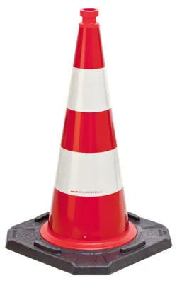 Image de Cône de signalisation TL Poids 3,20kg Hauteur 500mm 2 bandes
