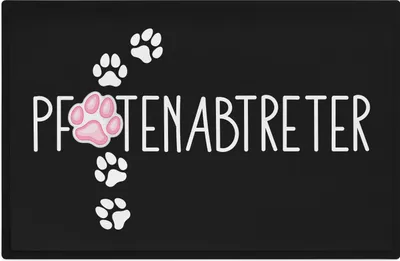 Produktbild von Trendation - Pfotenabtreter Fußmatte Geschenk Hundebesitzer Katzenbesitzer Lustiger Spruch Hunde Katzen Außen Innenbereich 60x40 cm