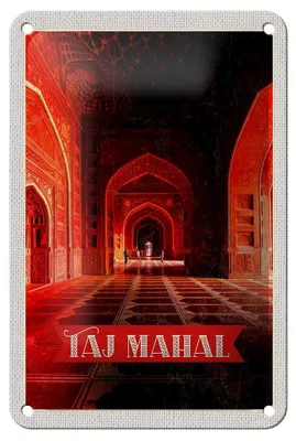 Produktbild von Blechschild Reise 12x18cm Indien Taj Mahal innen Flur Dekoration