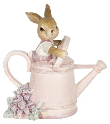Produktbild von Clayre & Eef Figur Kaninchen 10x6x11 cm Rosa Kunststoff