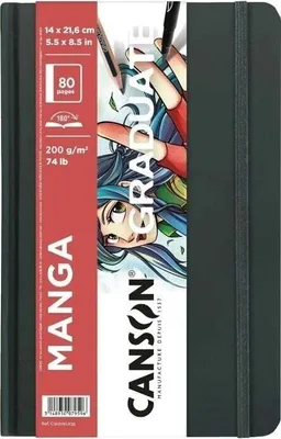 Obrázek produktu pro CANSON C31200L035 CANSON GRADUATE Manga skicák, 140 x 216 mm, černý