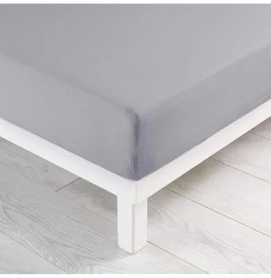 Productafbeelding van Effen dekbedovertrek - 160 x 200 cm - Jersey - Grijs