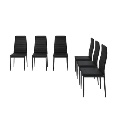 Obrázek produktu pro Židle jídelny Vicco Grand Černá 42.5 x 48 cm Sada 6 kusů, Model 40739