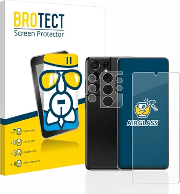 Produktbild von BROTECT Schutzglas für Samsung Galaxy S21 Ultra 5G (Display+Kamera) Schutzfolie Panzer Folie Glas Display Schutz klar