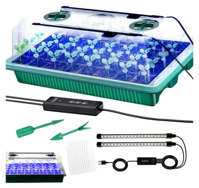 Produktbild von Anzuchtschalen | 40-Pflanzentopf mit Wachstumslicht - Indoor-Gärtnersystem für Jungpflanzen und Sämlinge | Für Garten, Büro, Zuhause und auf der Terrasse zur Anzucht, Keimung und Vermehrung
