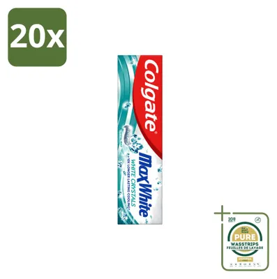Obrázek produktu pro 20 kusů zubní pasty Colgate Max White Whitening Crystals, 100 ml, balení
