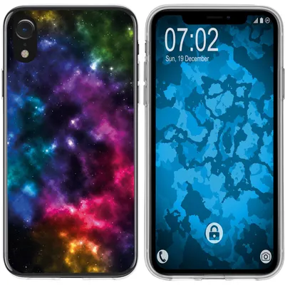 Produktbild von PhoneNatic Case kompatibel mit Apple iPhone Xr Silikon-Hülle Space Nebula M8