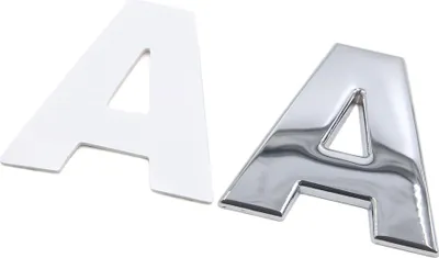 Produktbild von Silberfarbener Metall-A-Buchstaben-Alphabet-Aufkleber, Emblem Abzeichen, Aufkleber für Auto