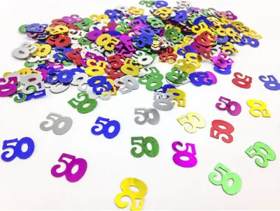 Produktbild von Oblique Unique Konfetti 50 Geburtstag Streudeko Streuteile Deko 14g - bunt