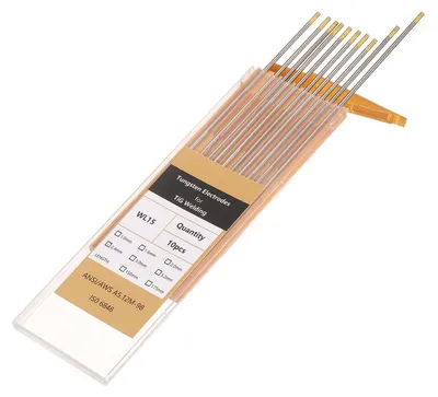 Imagen del producto de 10 electrodos de tungsteno para soldadura TIG con lantano