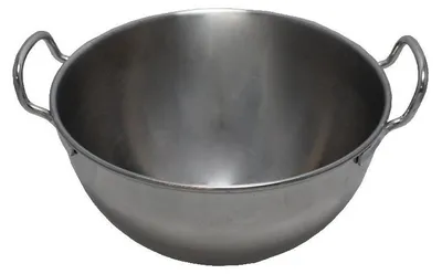 Produktbild von Handschlagkessel Edelstahl, Schneeschlagkessel, Rührschüssel mit Griffen
