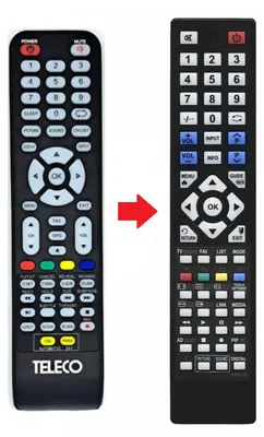 Produktbild von Ersatz Fernbedienung für Teleco TV TEK19D | TEK22D | TEK22DE