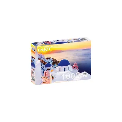 Zdjęcie produktu dla Puzzle 1000 elementów Enjoy – Wschód słońca nad Santorini, Grecja