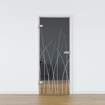 Produktbild von Pertura Glastür Glera Reeds 01 709 x 1960 x 8 mm Links für Beschlag Studio