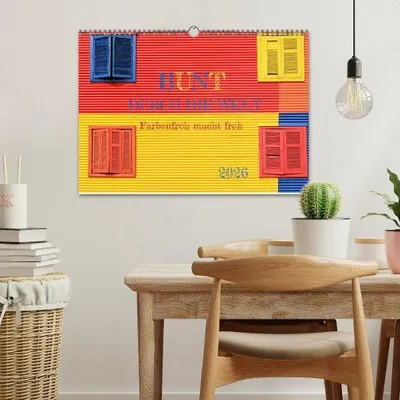 Produktbild von Bunt durch die Welt (Wandkalender 2026 DIN A3 quer), CALVENDO Monatskalender