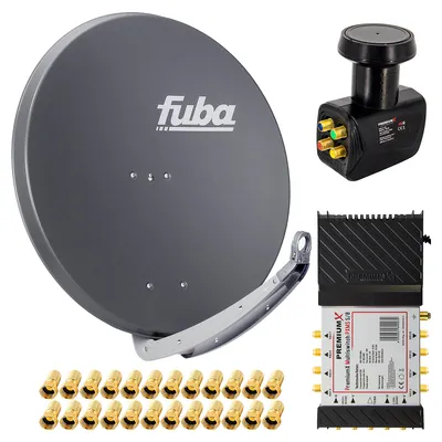 Produktbild von PremiumX Satelliten-Komplettanlage Fuba DAA 850 A Antenne 5/8 Multiswitch LNB F-Stecker