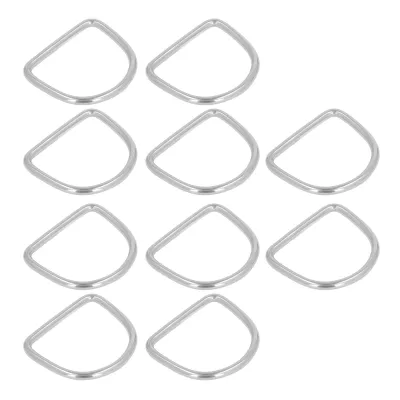 Imagen del producto de Anilla en forma de "D", anillas en forma de "D" de acero inoxidable, ganchos con anilla en forma de "D", anillas en forma de "D" para uso marítimo, anillas semicirculares en forma de "D", hebillas con anilla en forma de "D" (fijaciones)