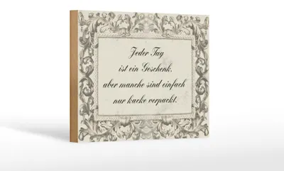 Produktbild von Holzschild Spruch 18x12cm Jeder Tag ist ein Schild