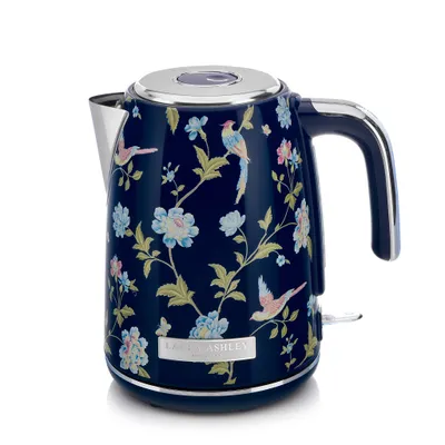 Produktbild von Laura Ashley Wasserkocher – 1,7 l, 2200 W, beleuchtetes Display, kabellos, 360° drehbarer Sockel, Trockengehschutz – Elveden Marine Design by VQ