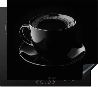 Obrázek produktu pro KitchenYeah, ochranná podložka pro indukční varné desky, vinyl, černá, 57,60 x 51,60 x 0,20 cm