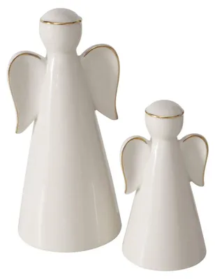 Obrázok produktu pre 2 porcelánové figúrky VELIDEN, bieli anjeli