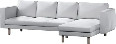 Produktbild von Dekoria Bezug für Norsborg 4-Sitzer Sofa mit Recamiere, weiß, Norsborg Bezug für 4-Sitzer Sofa mit Recamiere