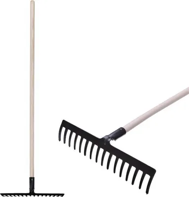 Produktbild von Gartenrechen Strend Pro Premium R-606, 16-zinkig, geschmiedet, Holzstiel