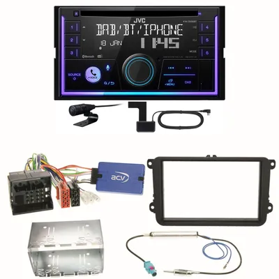 Produktbild von JVC KW-DB95BT Bluetooth Digitalradio Einbauset für Golf 5 6 Passat 3C B7 Touran