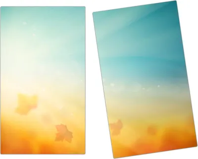 Produktbild von Spritzschutz Herdabdeckplatte Schneidebrett aus Glas Sonnenlicht im Herbst 2-Teilig (60x52cm)