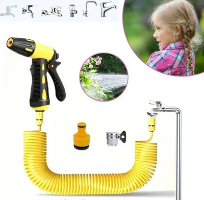 Produktbild von Hochdrucksprühgerät mit 15m Spiralschlauch，Gartenschlauch in Spiralform für Auto