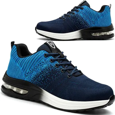 Produktbild von Leichte Sicherheitsschuhe fš¹r Damen und Herren, atmungsaktive und bequeme Arbeitsschuhe mit Stahlkappe, Gr??e 39, Blau